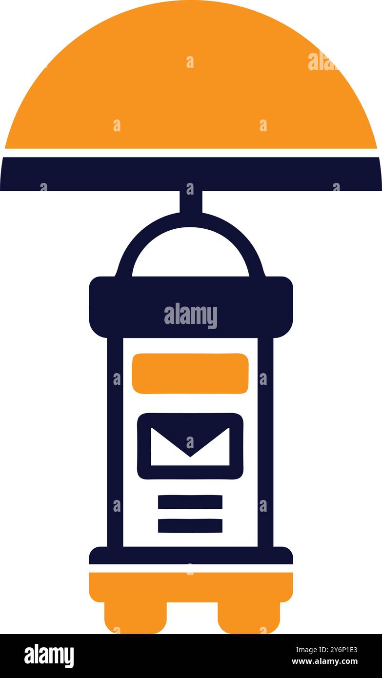 mail, envelope, postbox, letter, letterbox, mailbox postbox icon Stock Vector