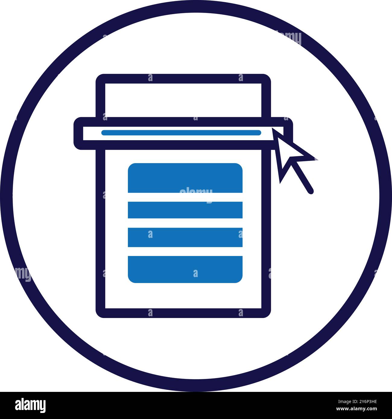 web menu, click, menu, nav bar, menu scrolling icon Stock Vector
