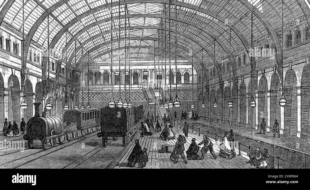 Underground Railway King's Cross Interior 1862 Stock Photo - Alamy