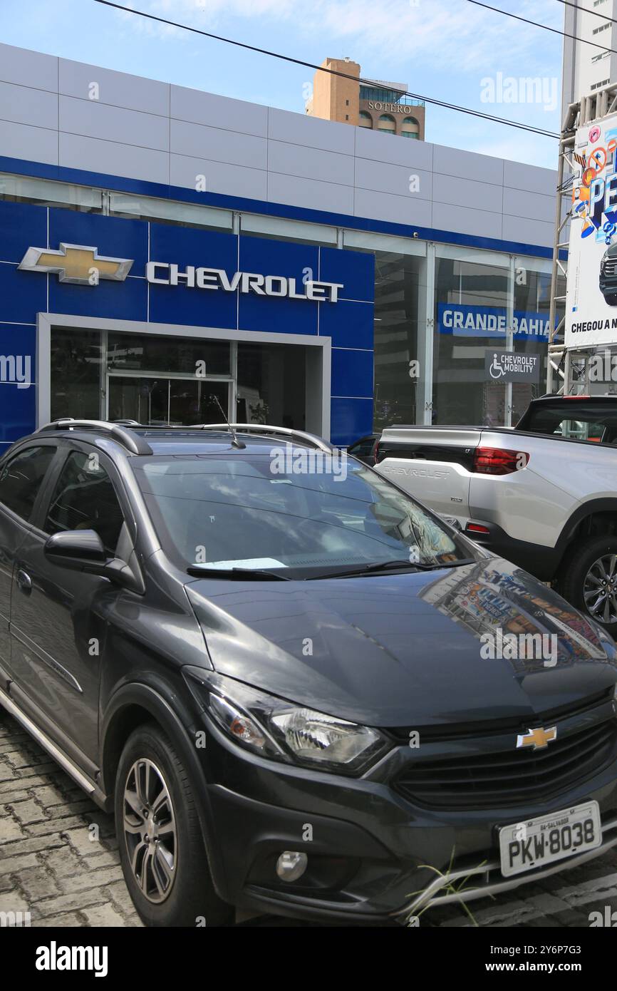 salvador, bahia, brazil - may 16, 2023: facade of a chevrolet brand ...