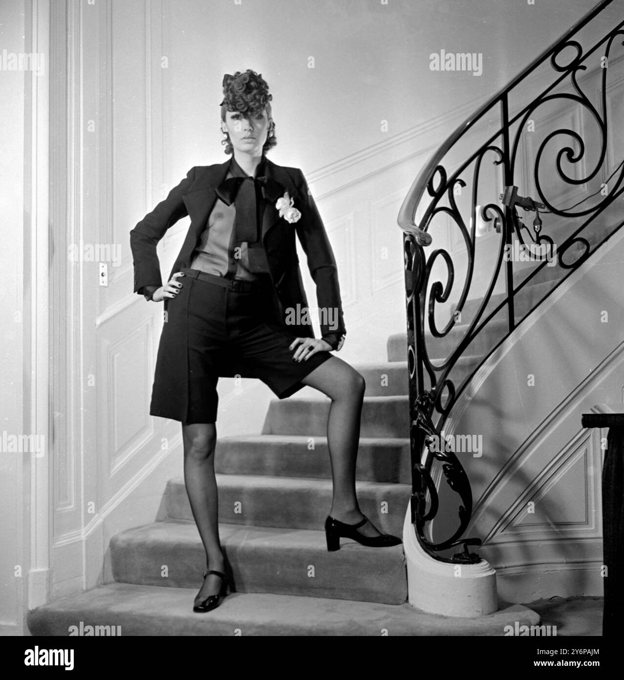 Yves saint laurent fashion designer Black and White Stock Photos