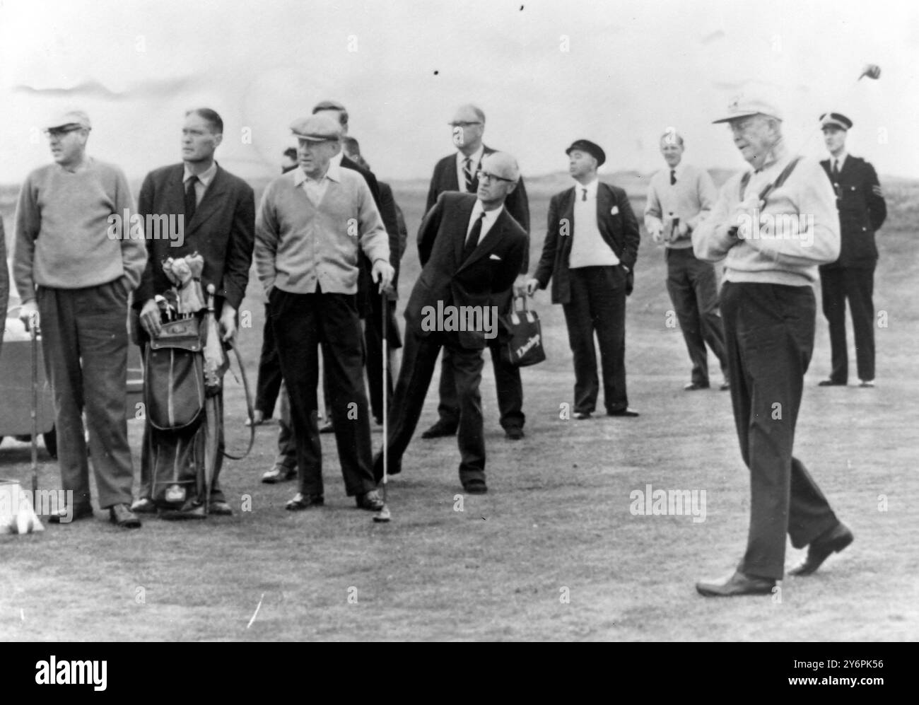 FORMER AMERICAN PRESIDENT DWIGHT EISENHOWER AT TURNBERRY GOLF COURSE 