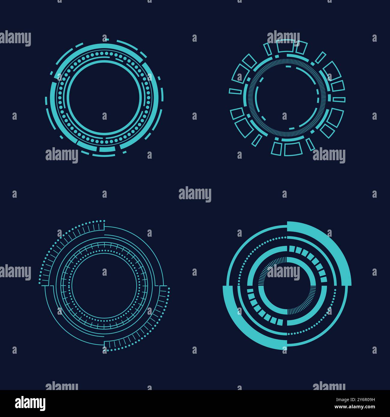 sci fi circle frame modern user interface element Technology futuristic ...