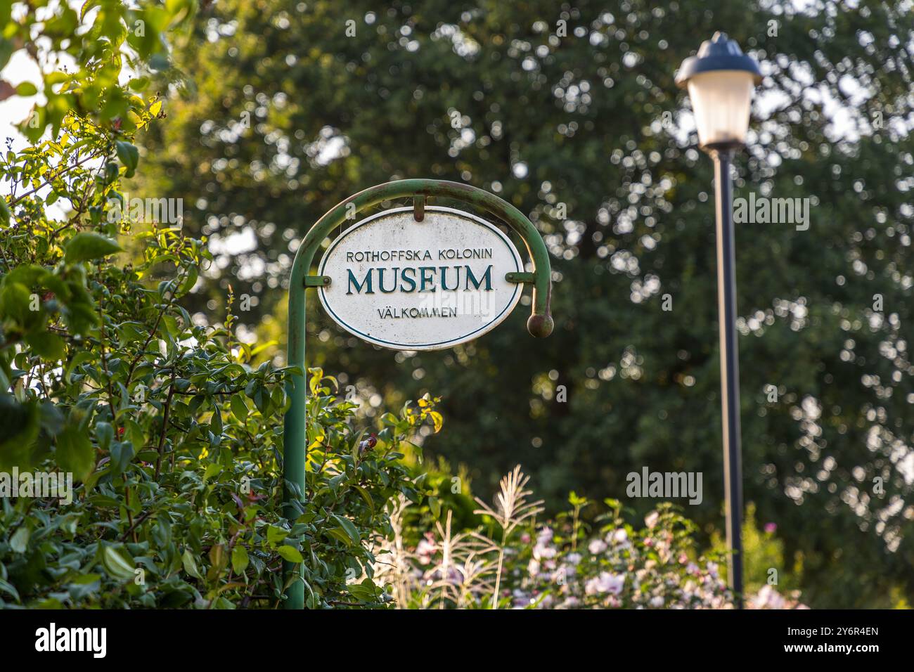 The allotment garden settlement called Rothoffska Koloni in the former Zidadelle of Landskrona. Fröjdenborg, Landskrona kommun, Skåne, Sweden Stock Photo