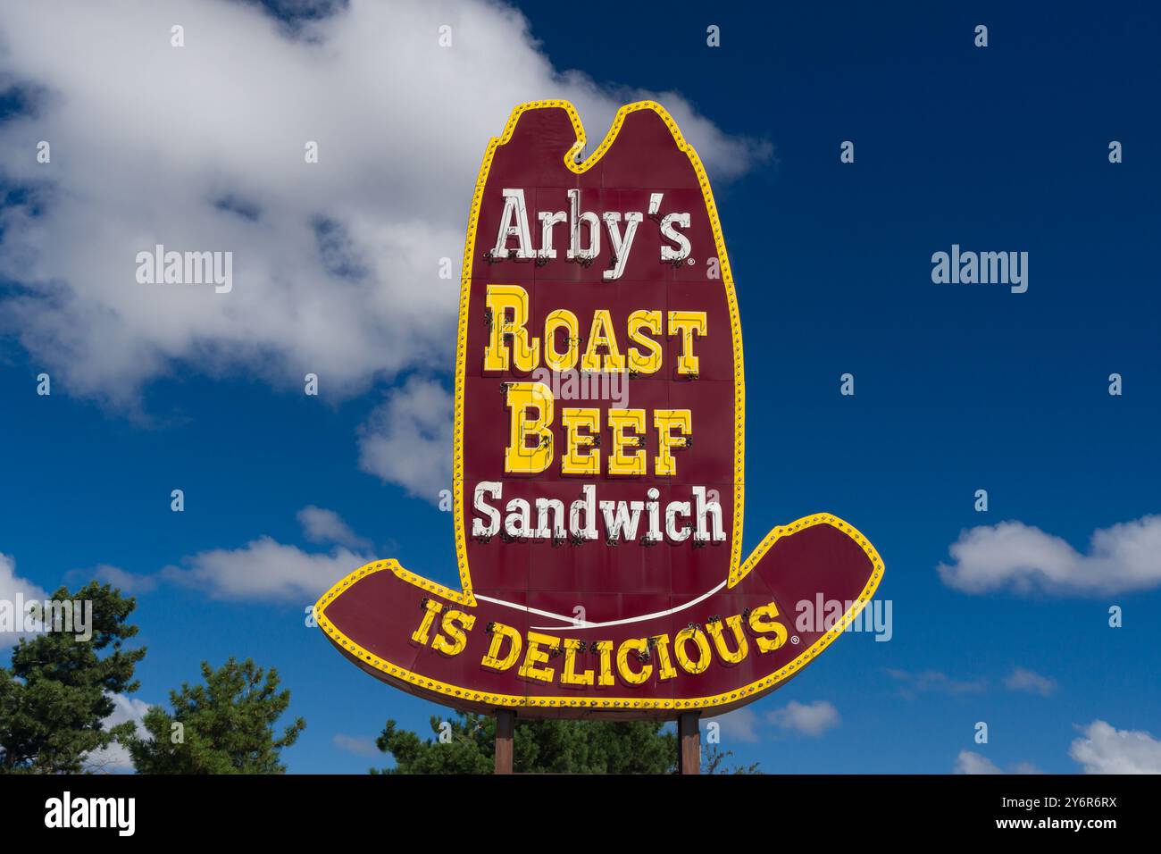 Vintage arbys restaurant sign hi-res stock photography and images