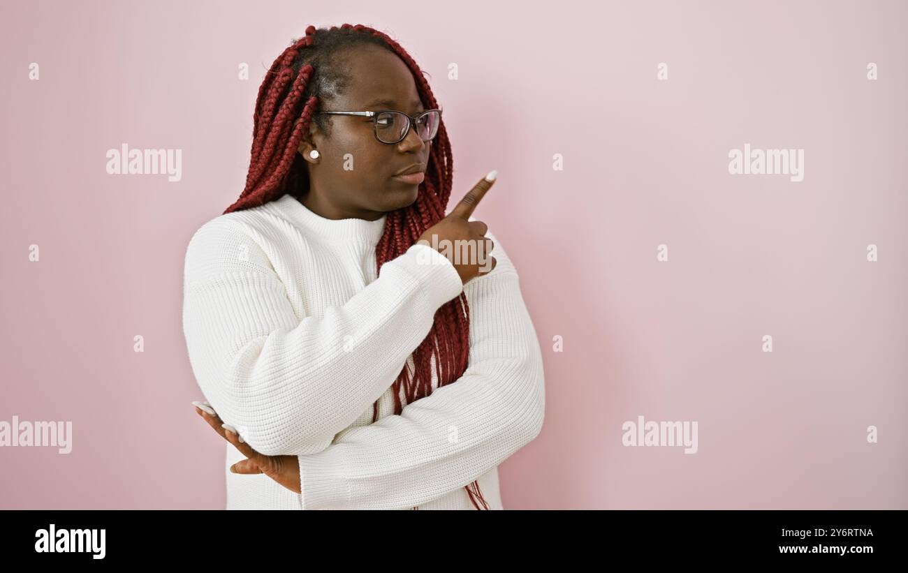 Woman wearing glasses braids hi-res stock photography and images - Alamy