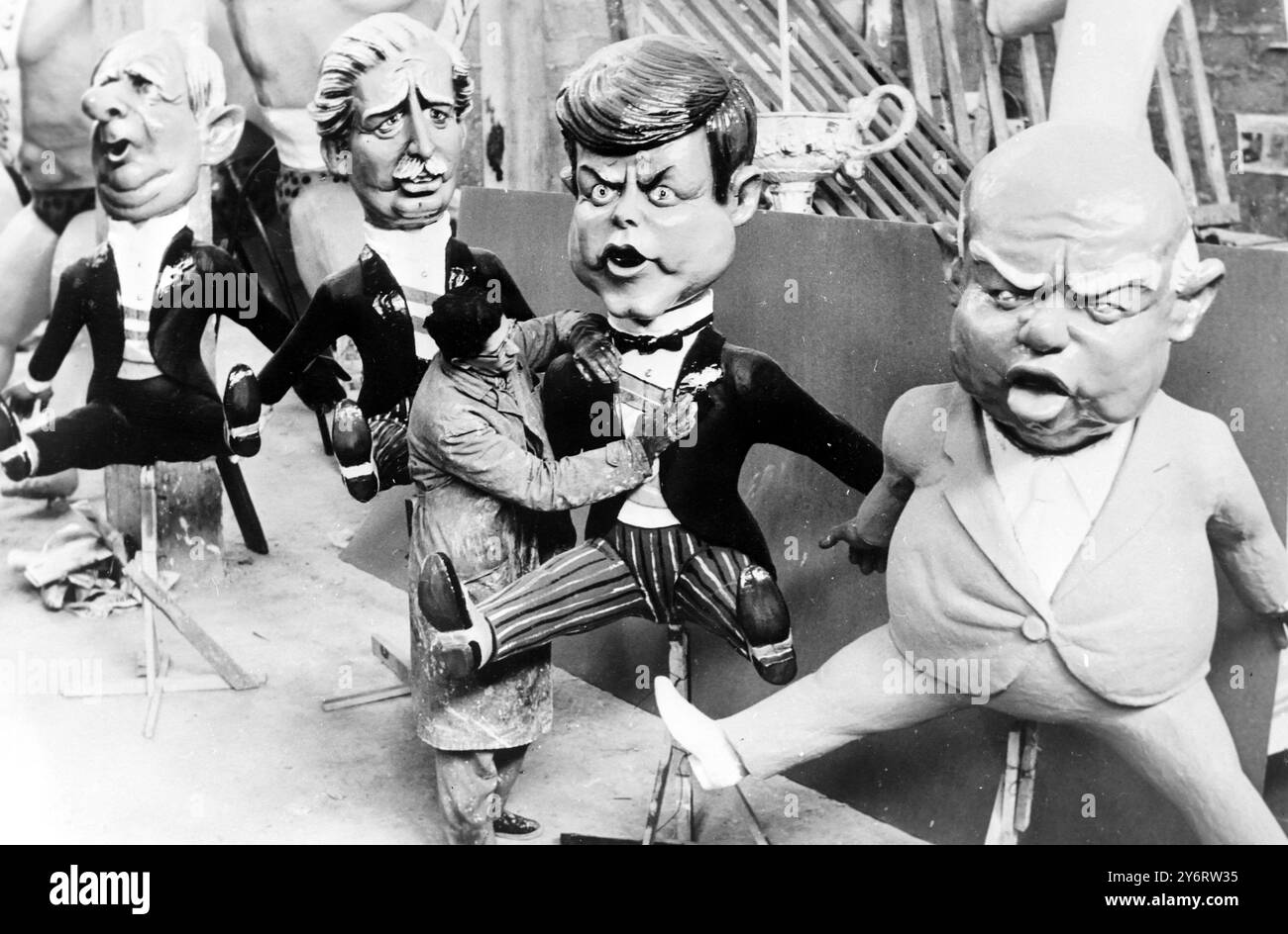 CARNIVAL CARICATURES OF DE GAULLE KENNEDY MACMILLAN KHRUSHCHEV 14 ...