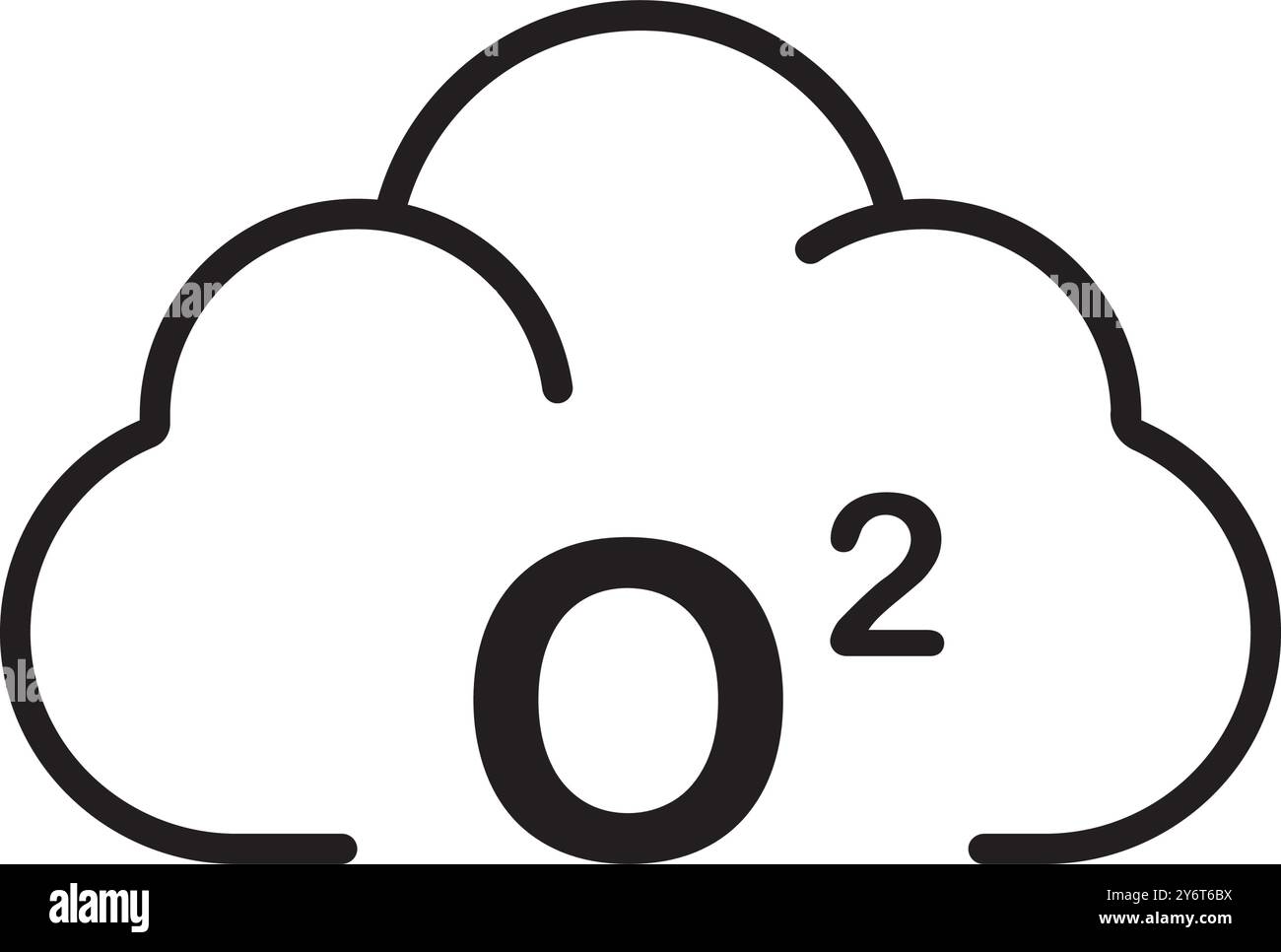 O2 gas illustration icon Cut Out Stock Images & Pictures - Alamy