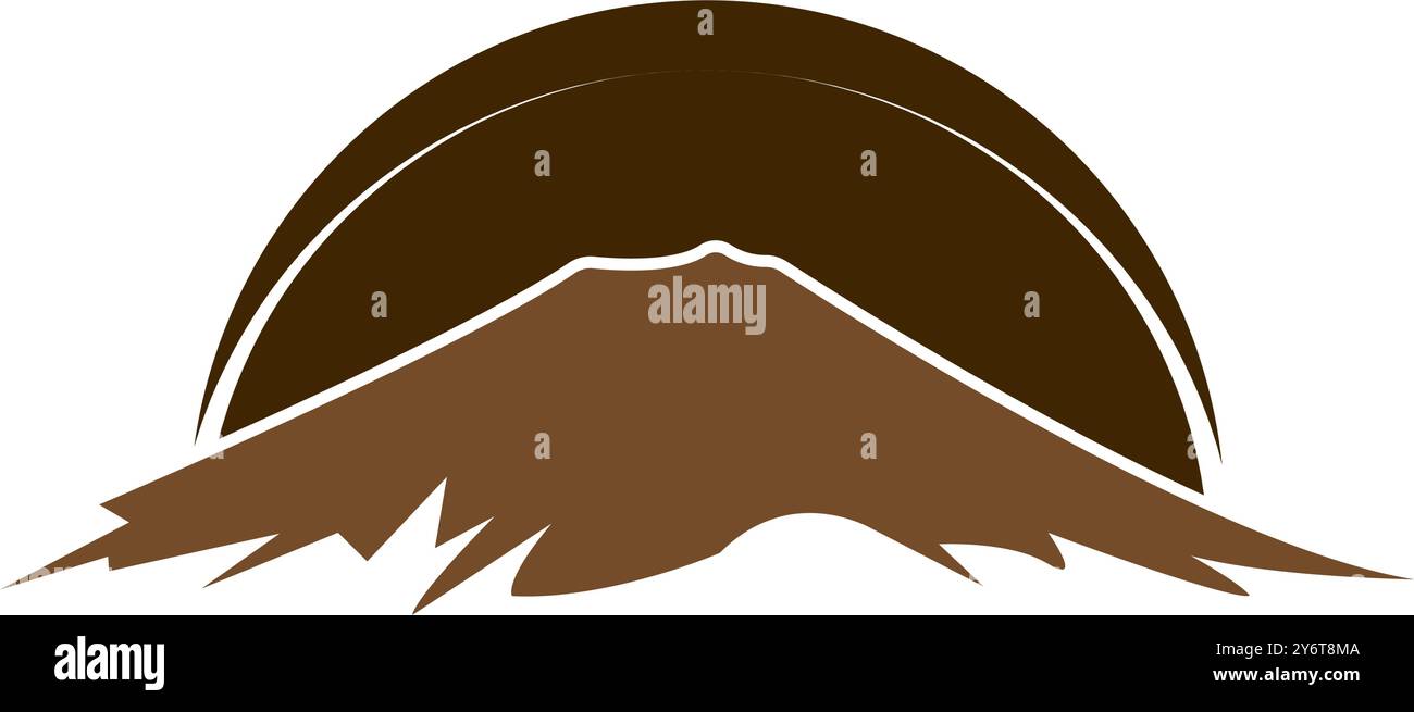Mountain icon vector illustration logo design Stock Vector