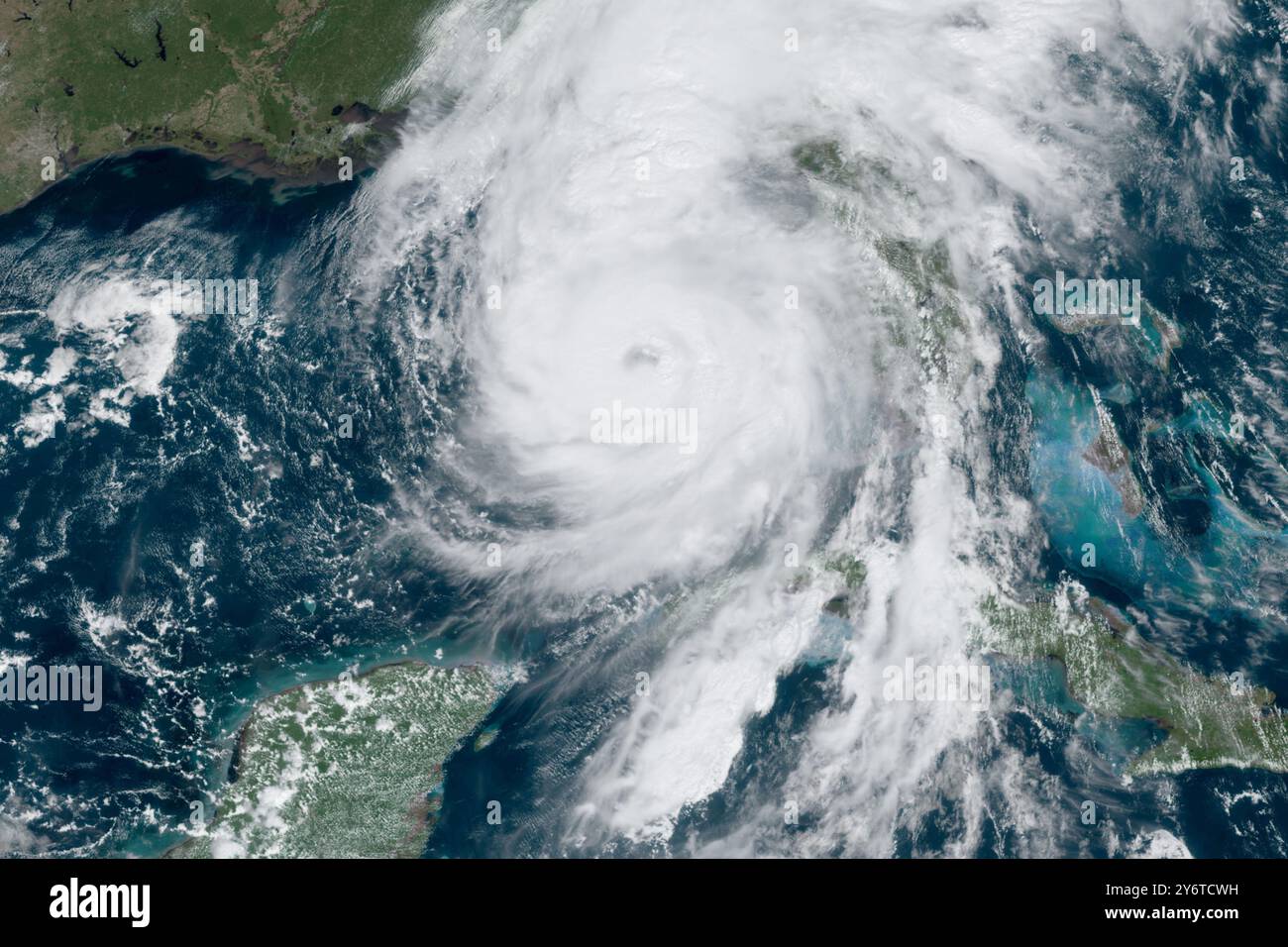 Hurricane Helene in the Gulf of Mexico between Florida's West Coast and the Panhandle at 12:40 pm EDT on Thursday, September 26, 2024. (USA) Stock Photo