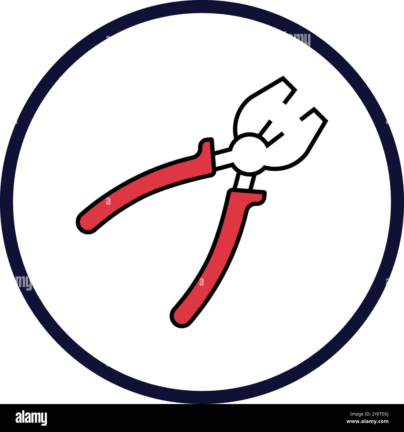 work tool, electric tool, cutting tool, pliers icon Stock Vector