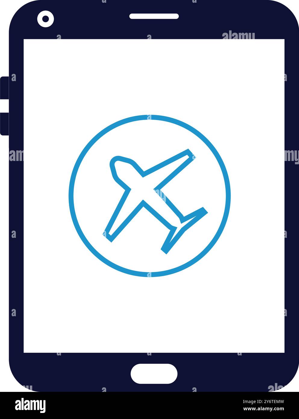 mobile, flight, plane, online, mobile online flight check-in icon Stock ...