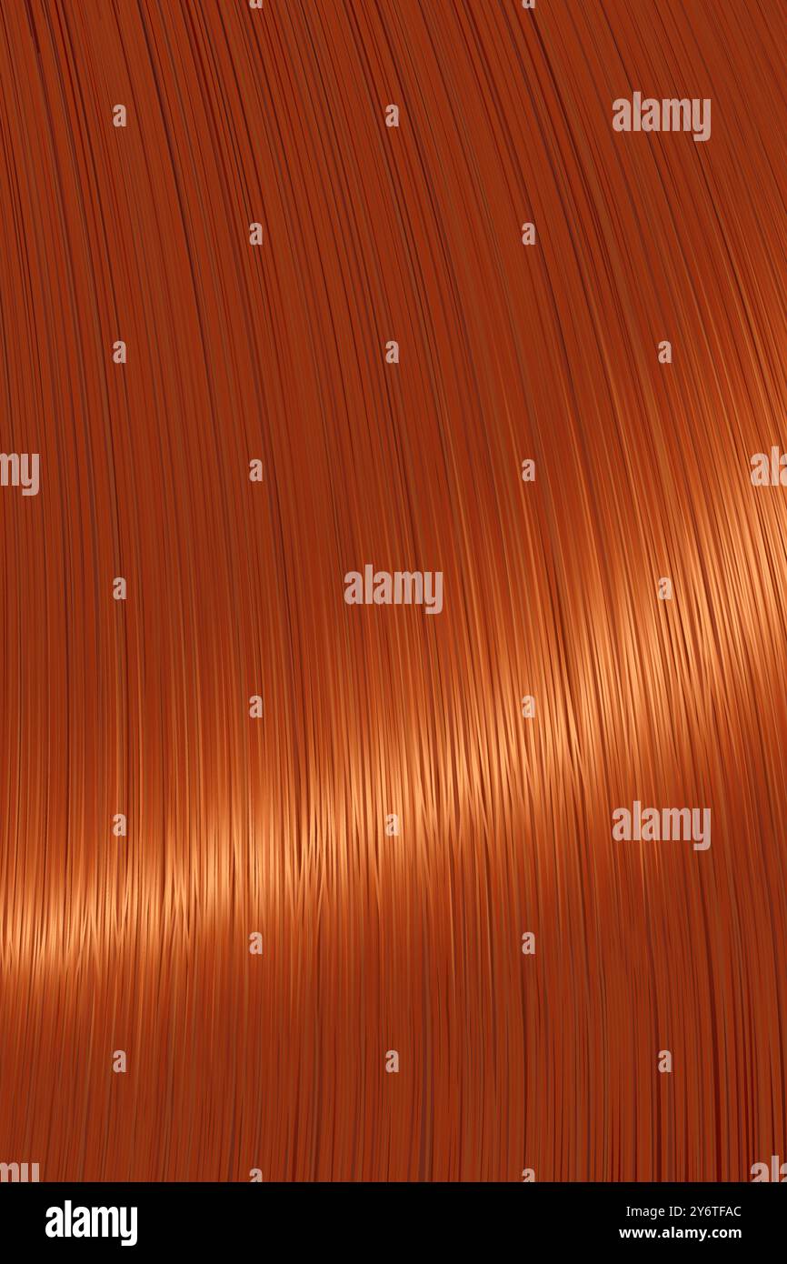 Realistic red ginger straight hair background Stock Vector Image & Art