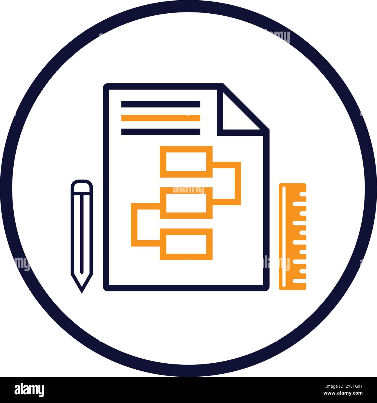 plan, building plan, scale, pencil, ruler, Planning icon Stock Vector