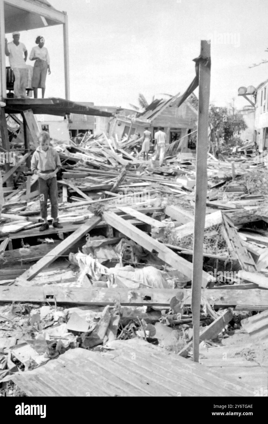 HURRICANE - CITY VIEW OF DEVASTATION IN BELIZE 3 NOVEMBER 1961