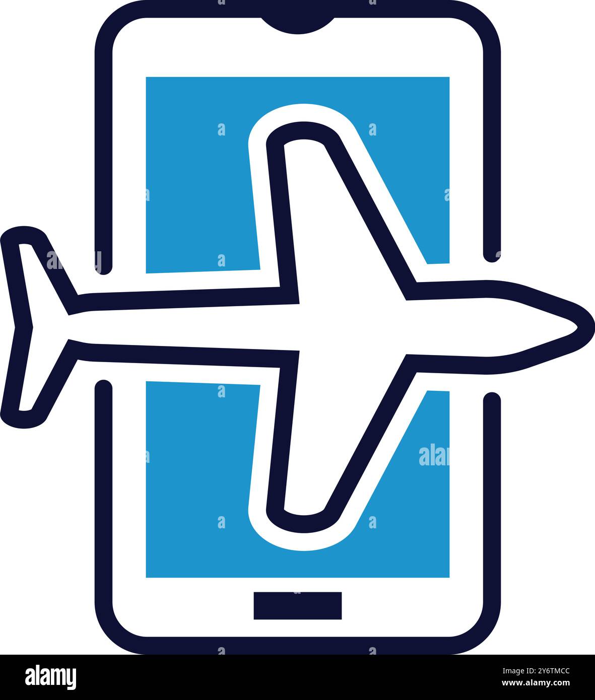 mobile, flight, plane, online, mobile online flight check-in icon Stock Vector