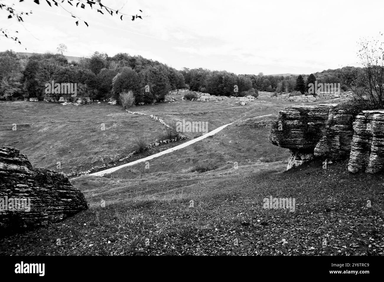 Valley of the Sphinxes. Autumn landscape. Velo Veronese, Lessinia Plateau. Province of Verona. Veneto, Italy Stock Photo