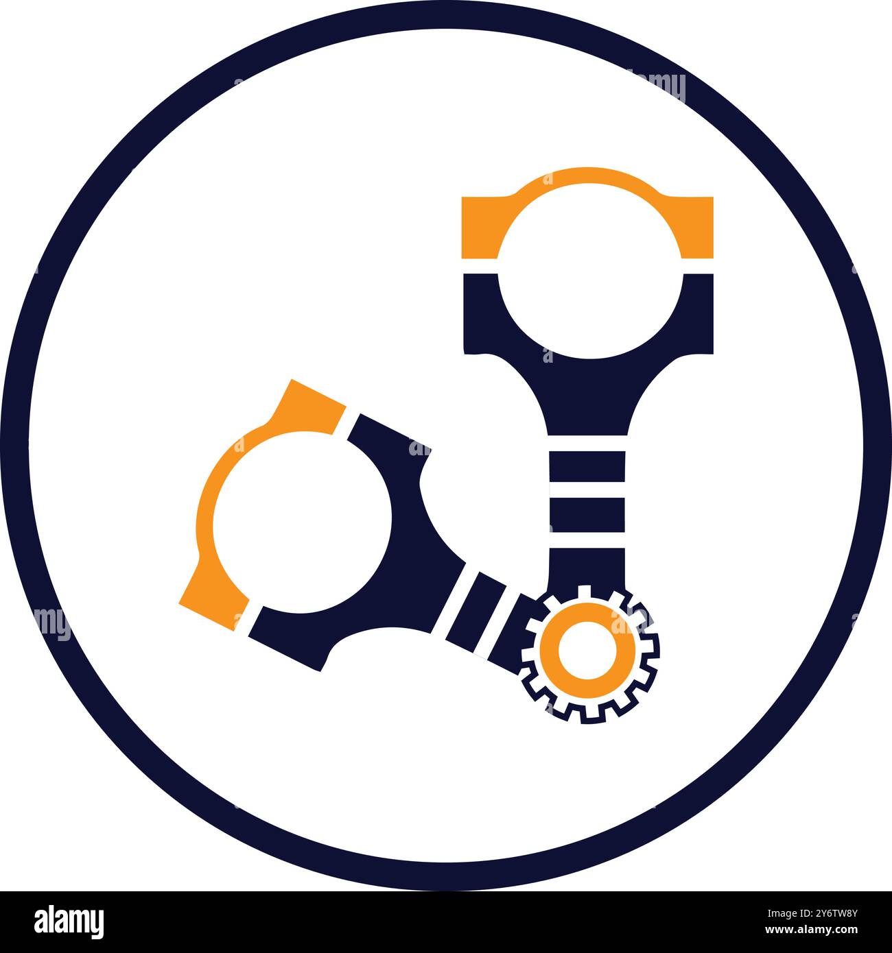 engine, equipment, machine parts, piston icon Stock Vector