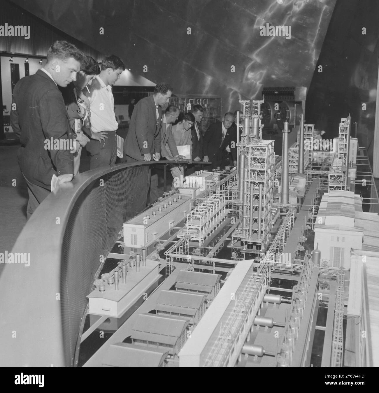 visitors-watch-chemical-plant-at-soviet-exhibition-in-london-7-july