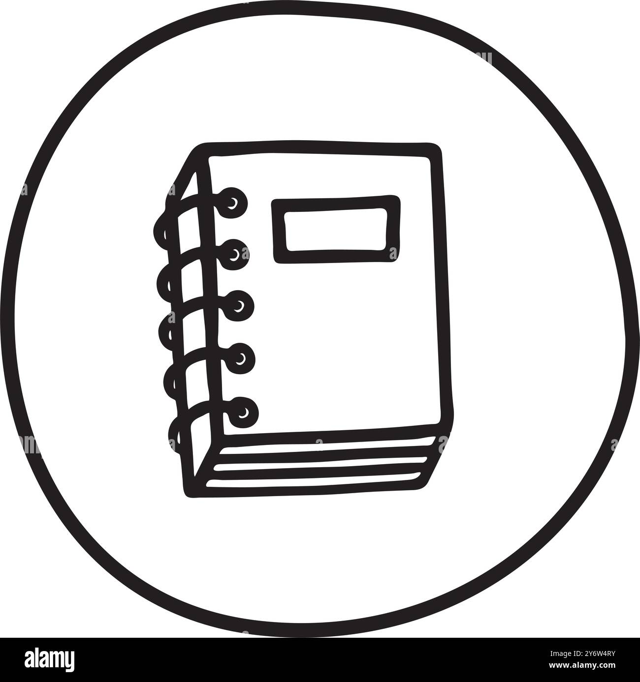 Doodle Notepad icon. Infographic symbol in a circle Stock Vector Image ...