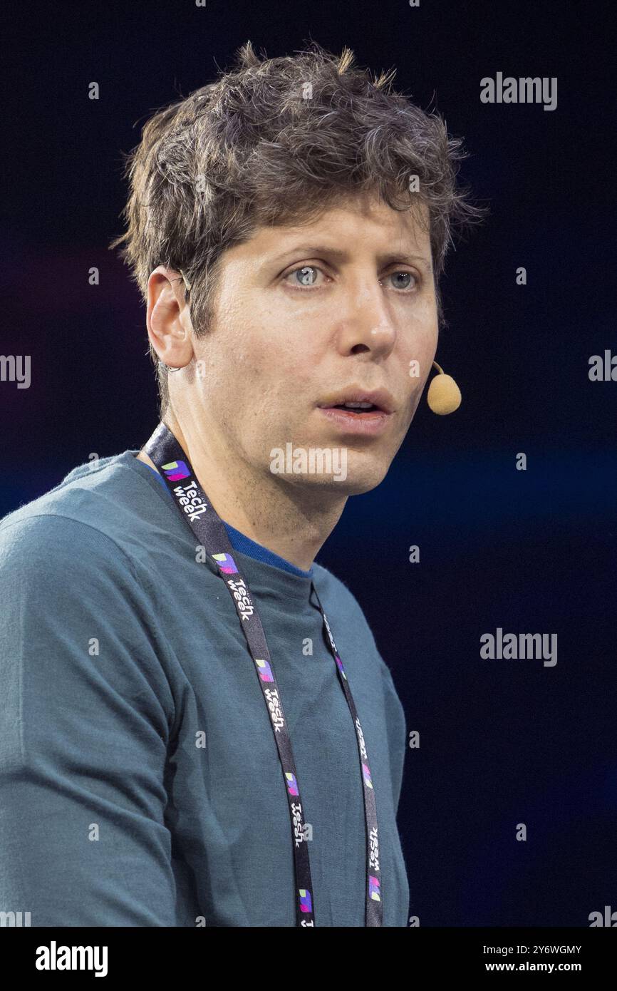 Turin, Italy. 26th September 2024. American entrepreneur Sam Altman (CEO of OpenAI) at Italian Tech Week 2024 Stock Photo