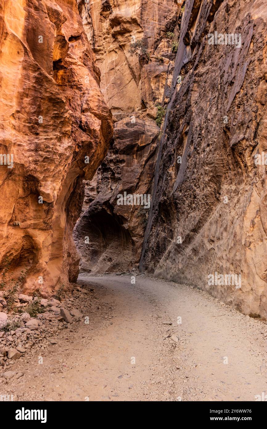 Path in Wadi Lajab gorge, Saudi Arabia Stock Photo - Alamy