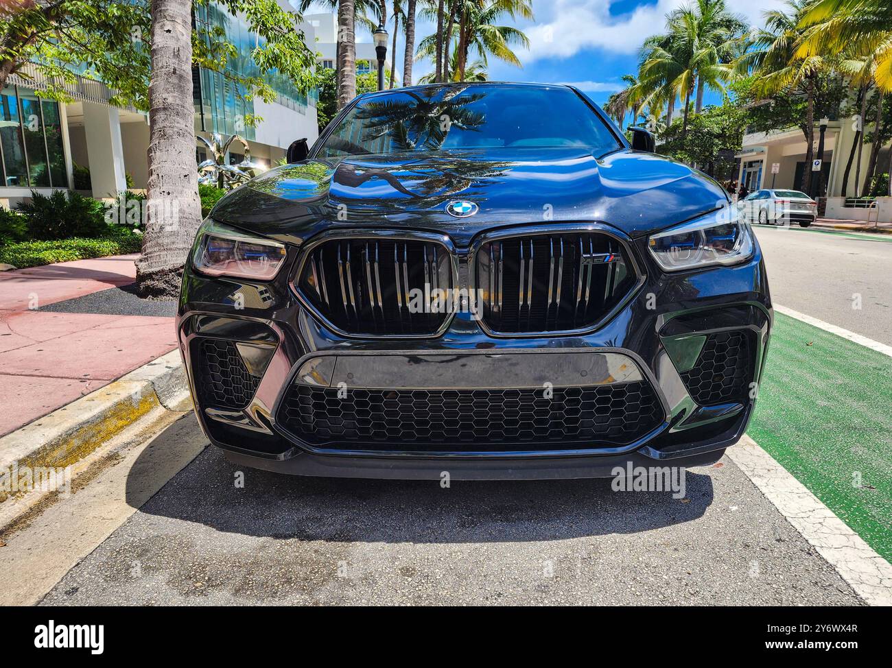 Miami Beach, Florida USA - June 8, 2024: 2020 BMW X6 M Competition ...