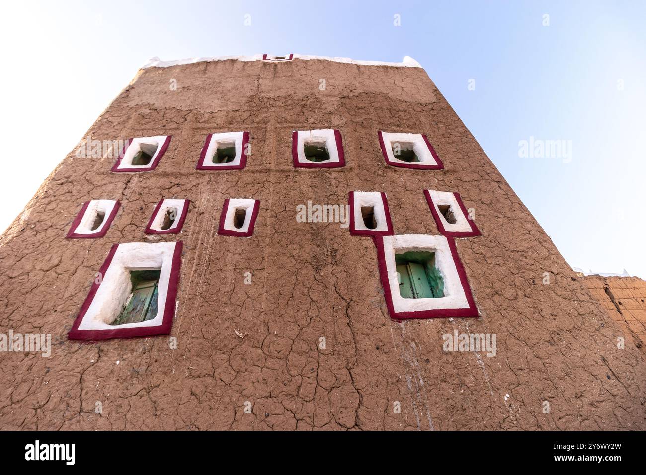 Traditional adobe house in Dhahran al Janub, Saudi Arabia Stock Photo