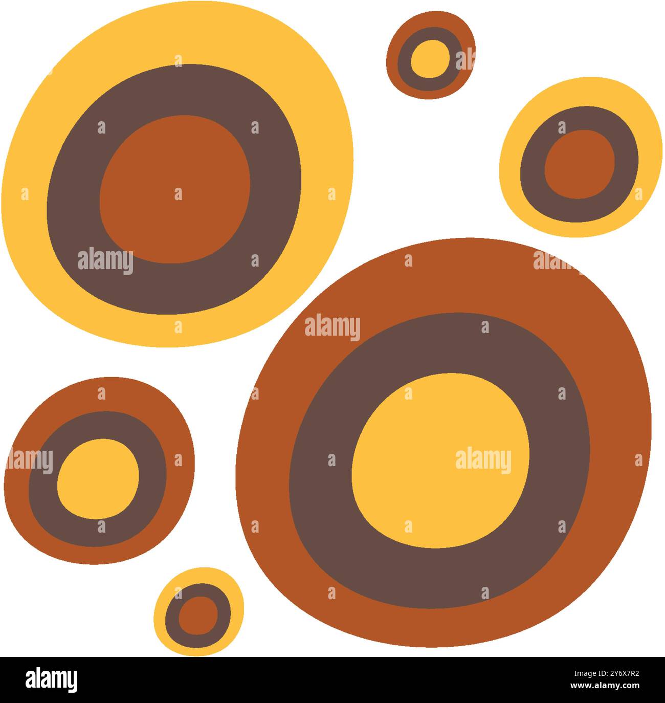 Colorful concentric circles in a seamless pattern Stock Vector Image ...