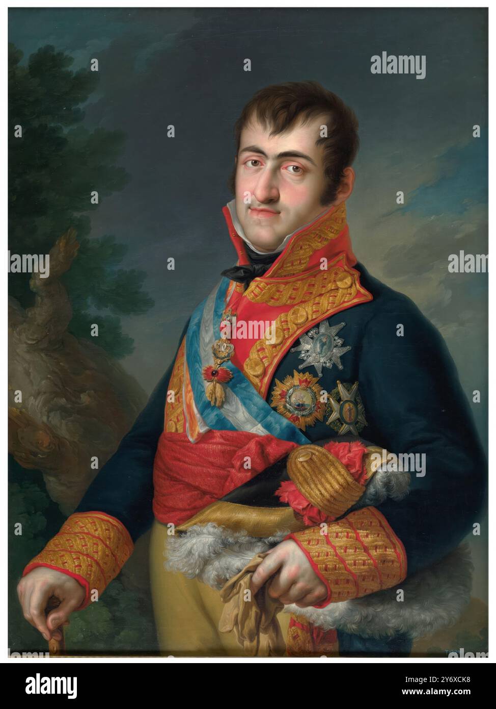 Vicente López Portaña / 'Ferdinand VII, in the uniform of a captain-general'. 1814. Oil on canvas. Museum: Museo del Prado, Madrid, España. Stock Photo