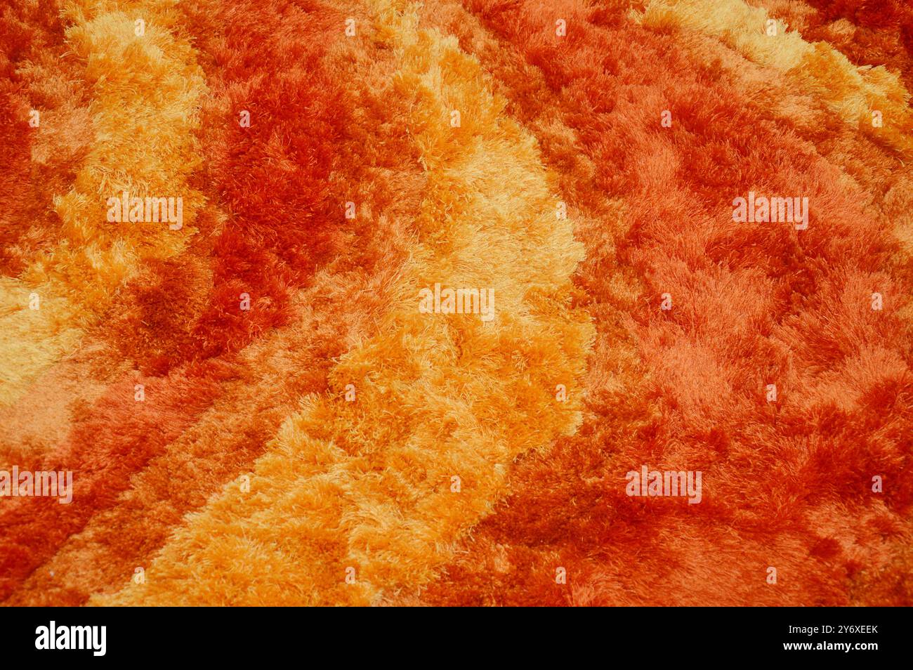 background red and orange velvet fabric Stock Photo