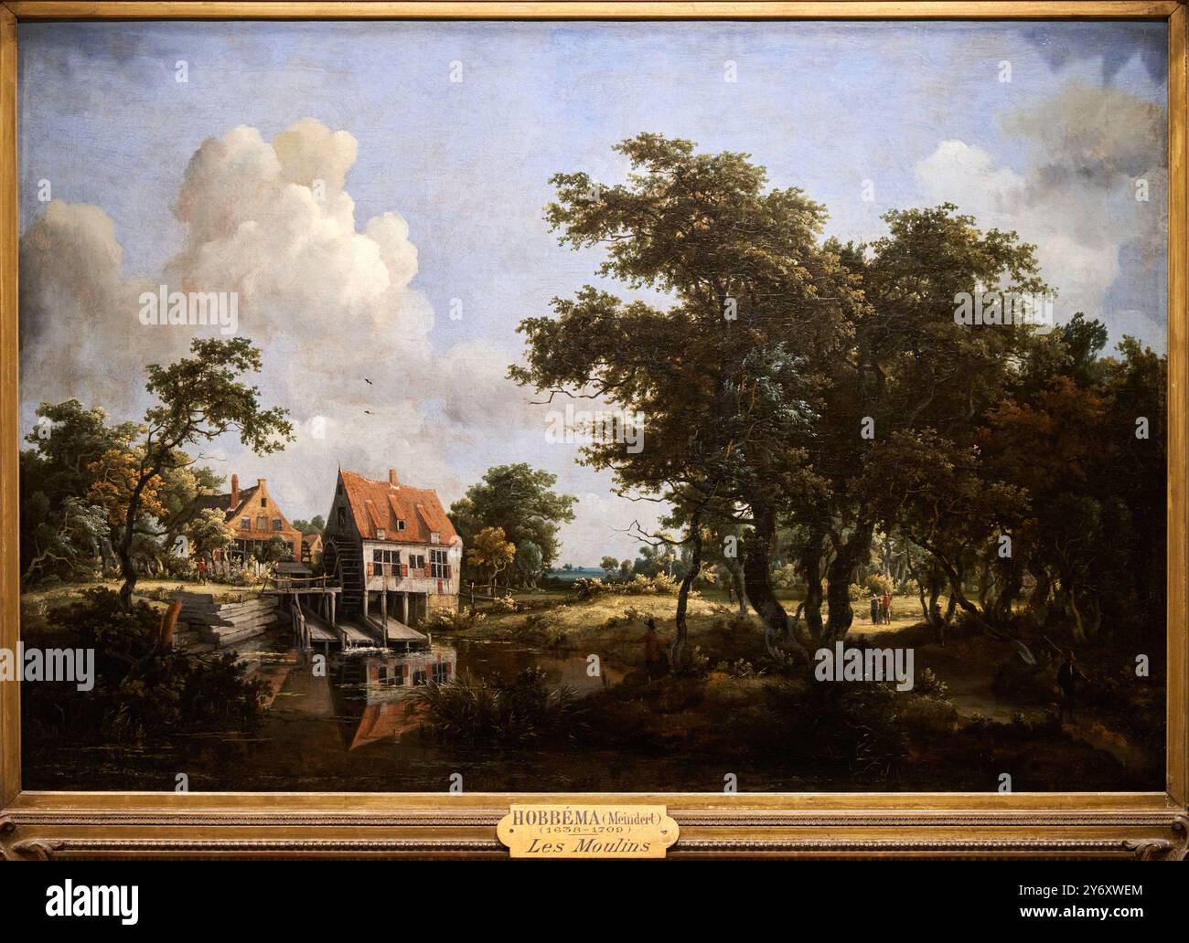 Le Moulin à eau, vers 1664-1668, Meindert Hobbema, (Amsterdam, 1638 - Amsterdam, 1709), Petit Palais, City of Paris Fine Art Museum, Musée des Beaux-A Stock Photo