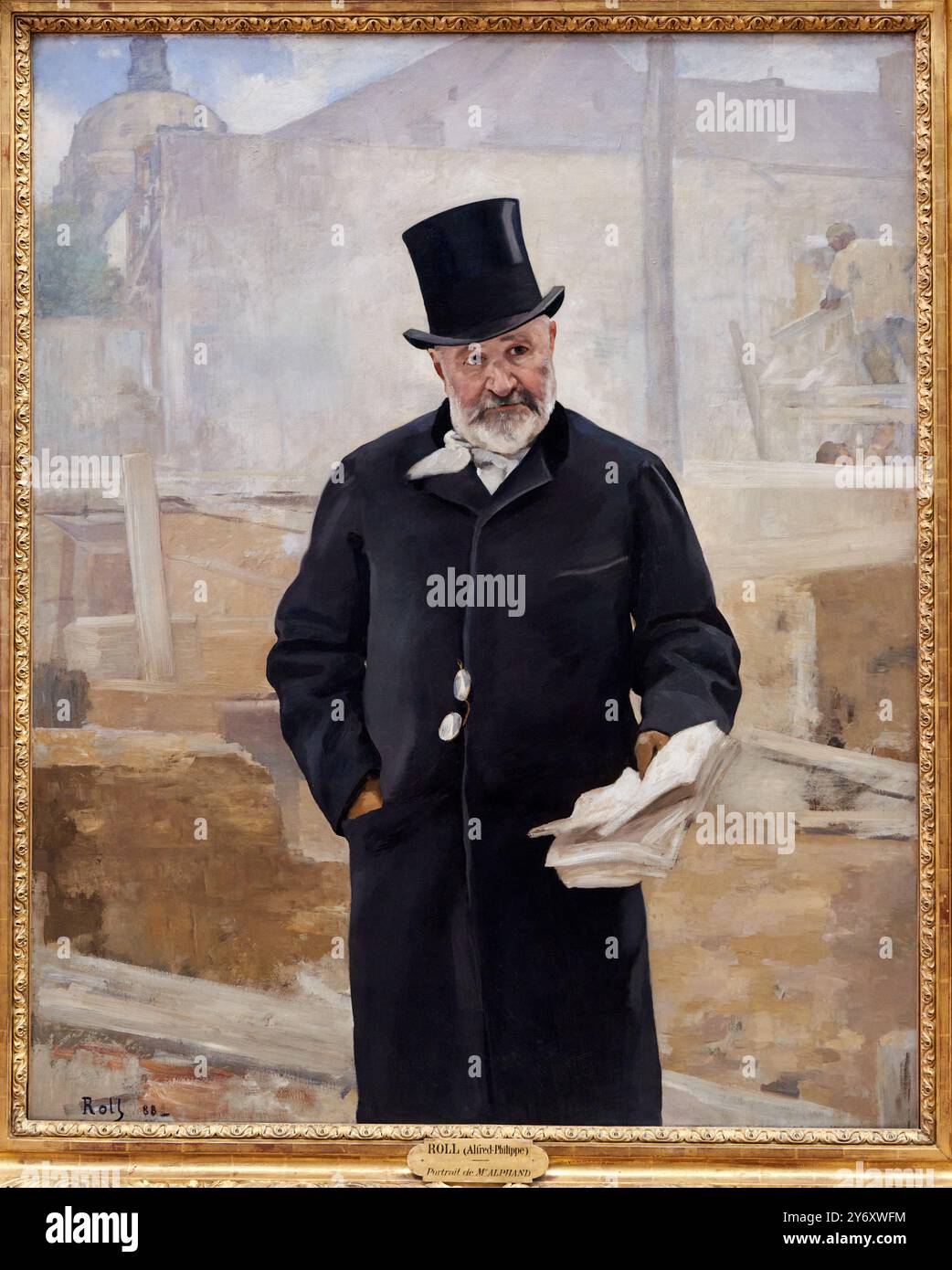 Portrait d'Adolphe Alphand, 1888, Huile sur toile, Alfred Roll, (Paris, 1846 - Paris, 1919), Petit Palais, City of Paris Fine Art Museum, Musée des Be Stock Photo