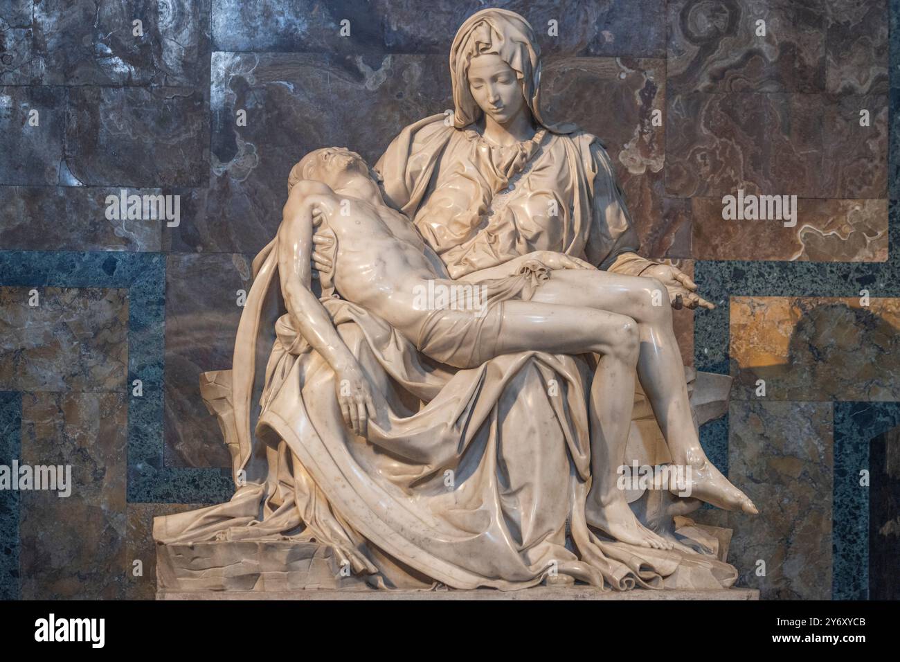 Madonna della Pieta sculpture. Miguel Angel Buonarrotti. Vatican. Italy ...