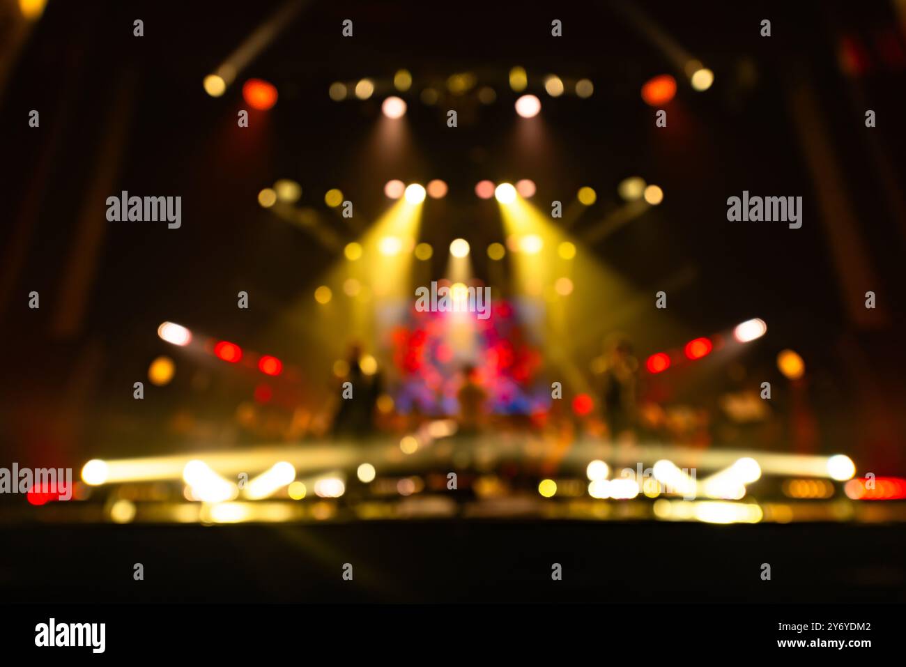 Defocused blurred concert lighting on stage Stock Photo - Alamy