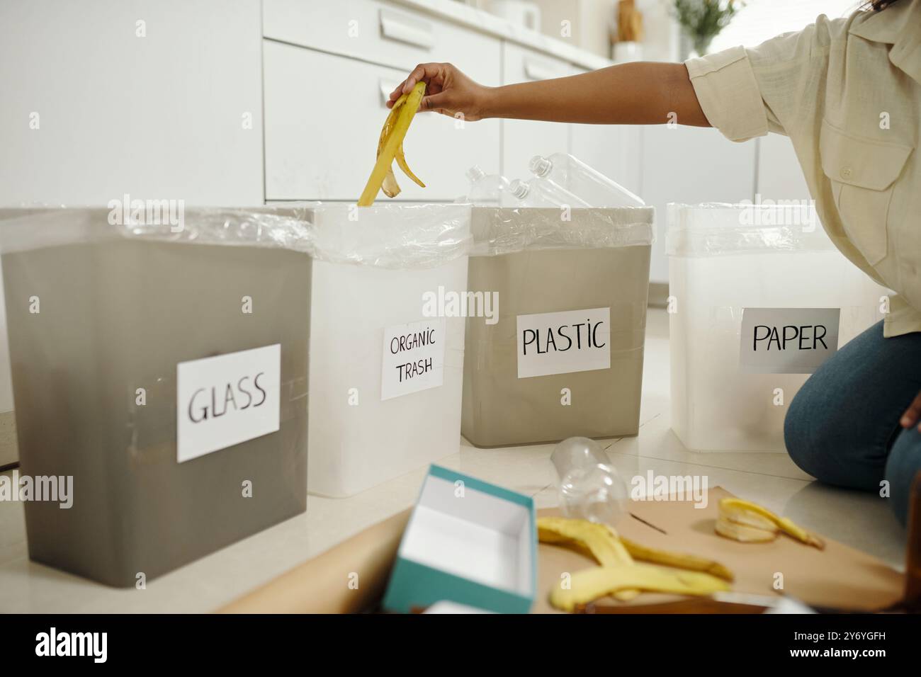 Kitchen waste sorting organized management hi-res stock photography and ...
