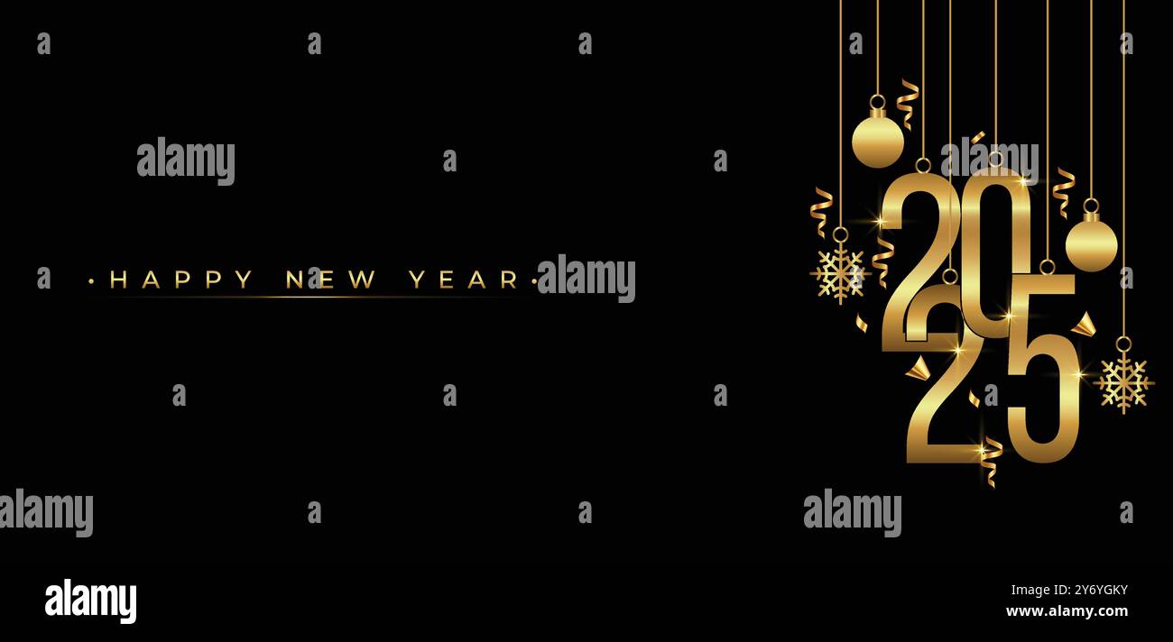 Celebration Happy new year 2025 background design, Banner, Poster, post