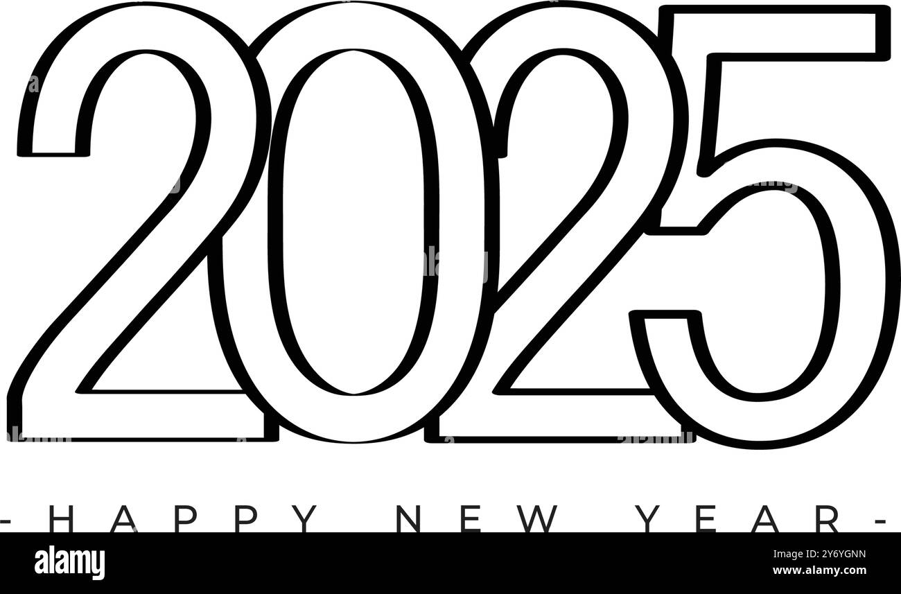 Celebration Happy new year 2025 background design, Banner, Poster, post design illustrations