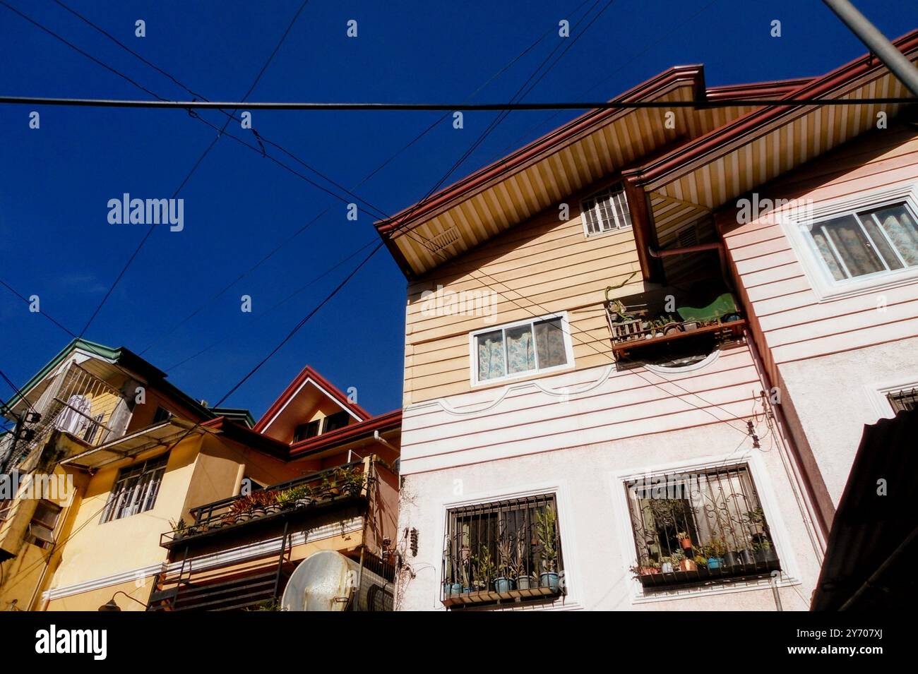 Skyline of houses Stock Photo