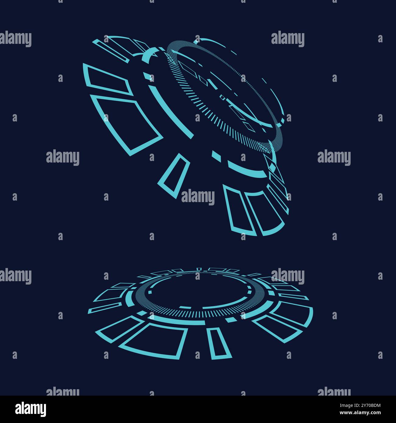 sci fi circle frame modern user interface element Technology futuristic ...
