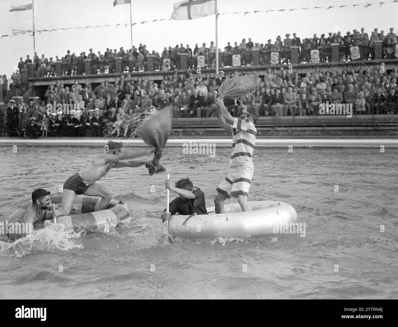 (WATER ) HORSEPLAY Pillow- fighting with a difference was one of the ...