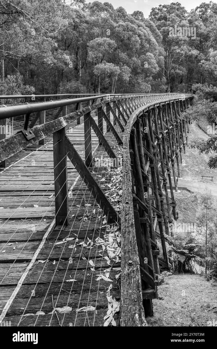 Timber trestle railway bridge hi-res stock photography and images - Alamy