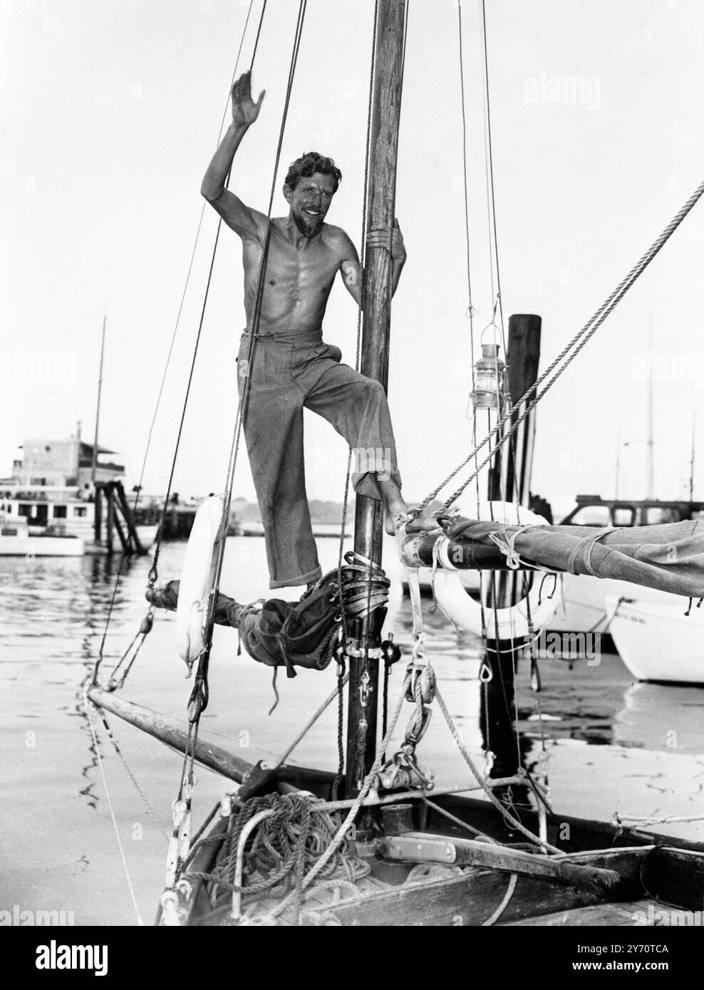 Edward Allcard , Surrey , England , sailed from Gibraltar to the United ...