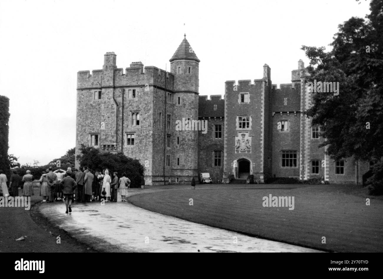 The Commissioners of Crown Lands are buying historic Castle , Somerset and the estate of 8000 acres . It is expected that the price will amount to about 500 000 pounds . Dunster Castle , which has been the family seat of the Luttrell's since 1376 was sold last year by Mr Geoffrey F Luttrell because , he said , of crippling taxation . Seen here a recent picture of Dunster Castle , Somerset .15 March 1950 Stock Photo