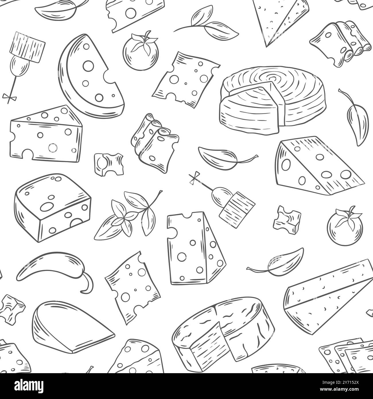 Seamless pattern dairy products Stock Vector Images - Alamy