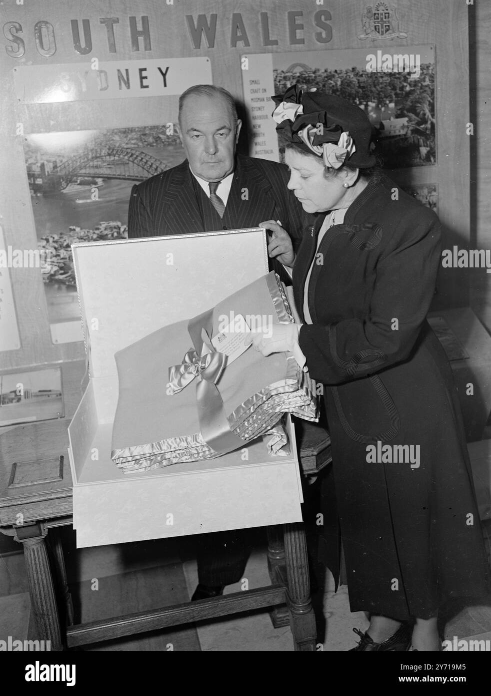 PRESENTING GIFT BLANKETS TO PRINCE CHARLES Mrs . J.M. TULLY , wife of ...