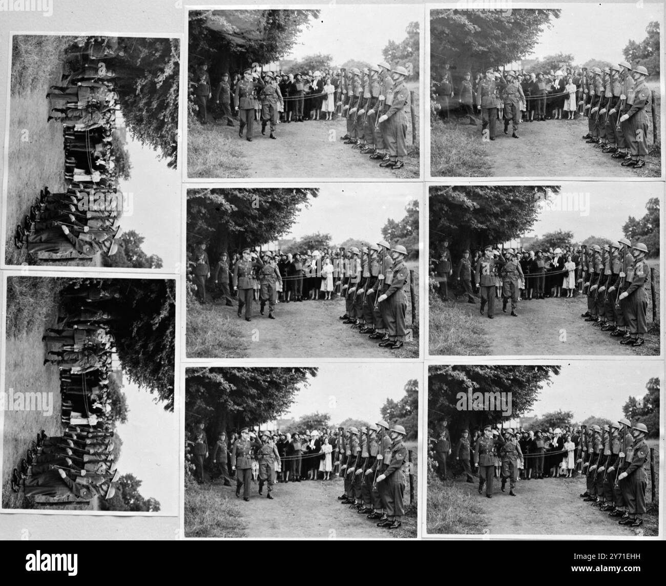 Many Searchlight King George VI visited many searchlight units , listening posts and gun ...