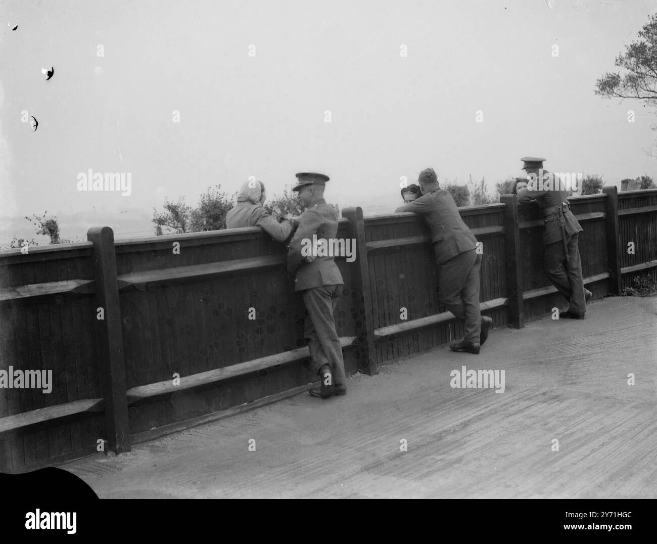 Camp Fence .   1946 Stock Photo