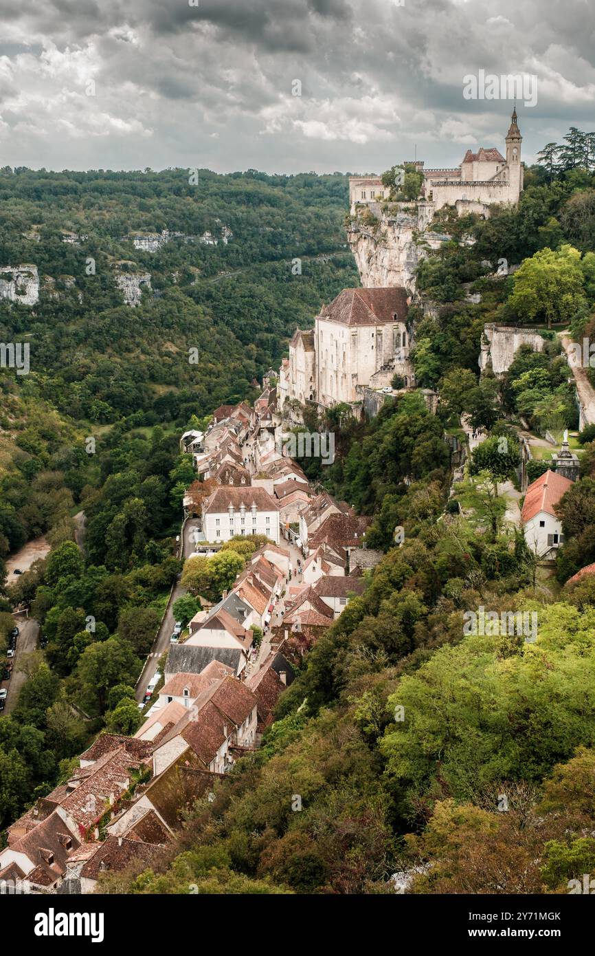 The Sanctuaire And Chateau Standing On The Cliffs Above The Sacred the-sanctuaire-and-chateau-standing-on-the-cliffs-above-the-sacred