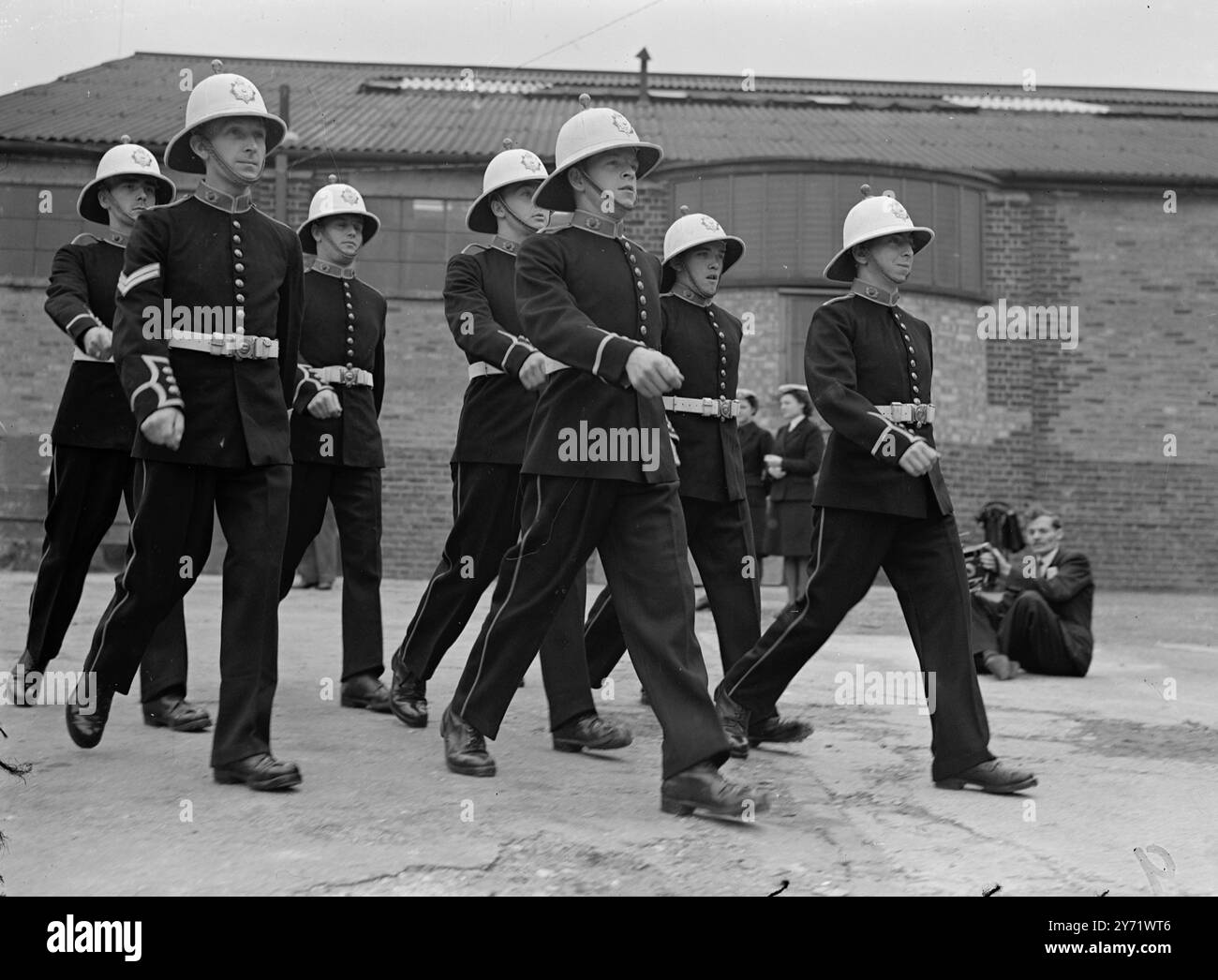 1940s cadets in white uniforms Black and White Stock Photos & Images ...